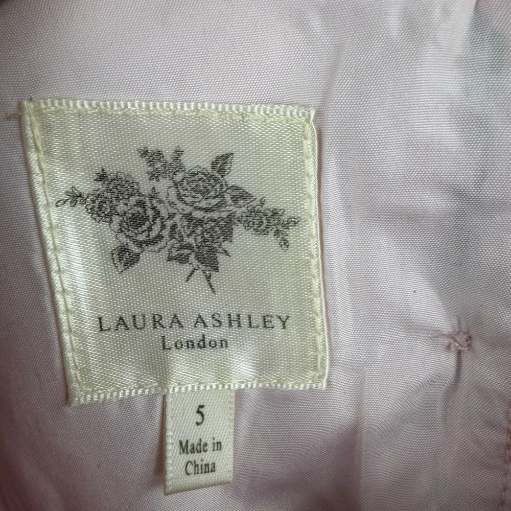 Laura Ashley Floral Lace Dress Size 5‎ Ruffle Tulle Overlay Party Dress Up